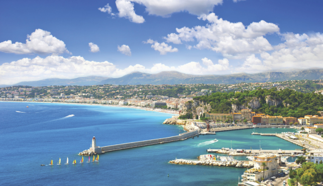An image of a beach in Nice, France